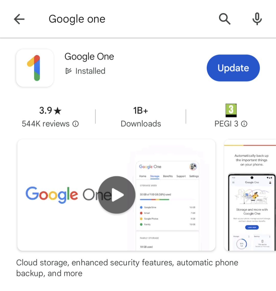 Google Play Feature